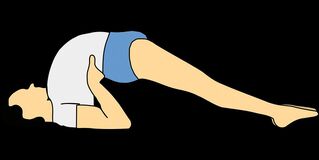 Exercise for blood circulation of the internal organs of the pelvic area