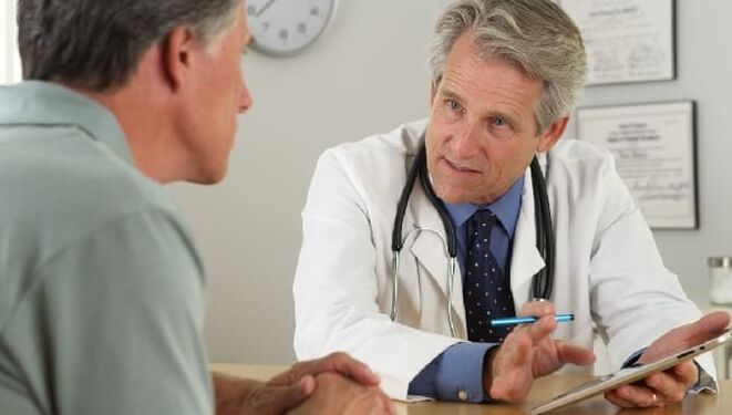 The patient at the admission of the doctor